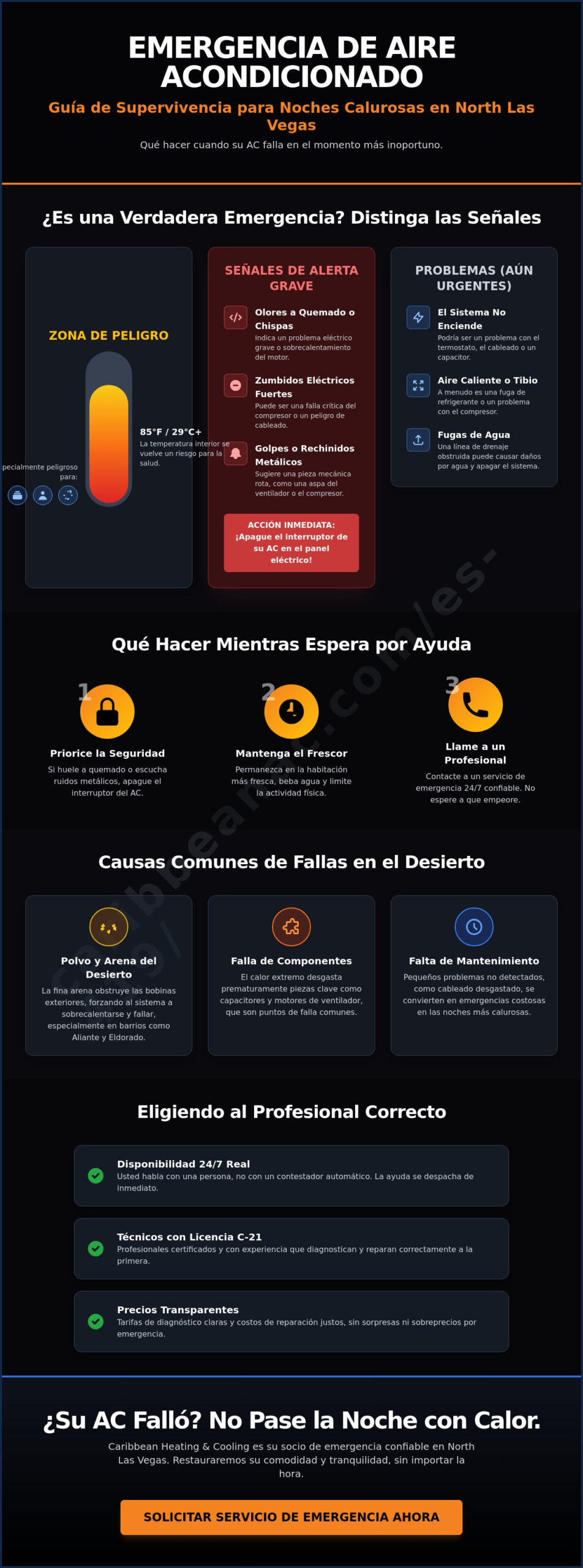 Reparación de Aire Acondicionado Fuera de Horario en North Las Vegas: Enfriamiento de Emergencia 24/7