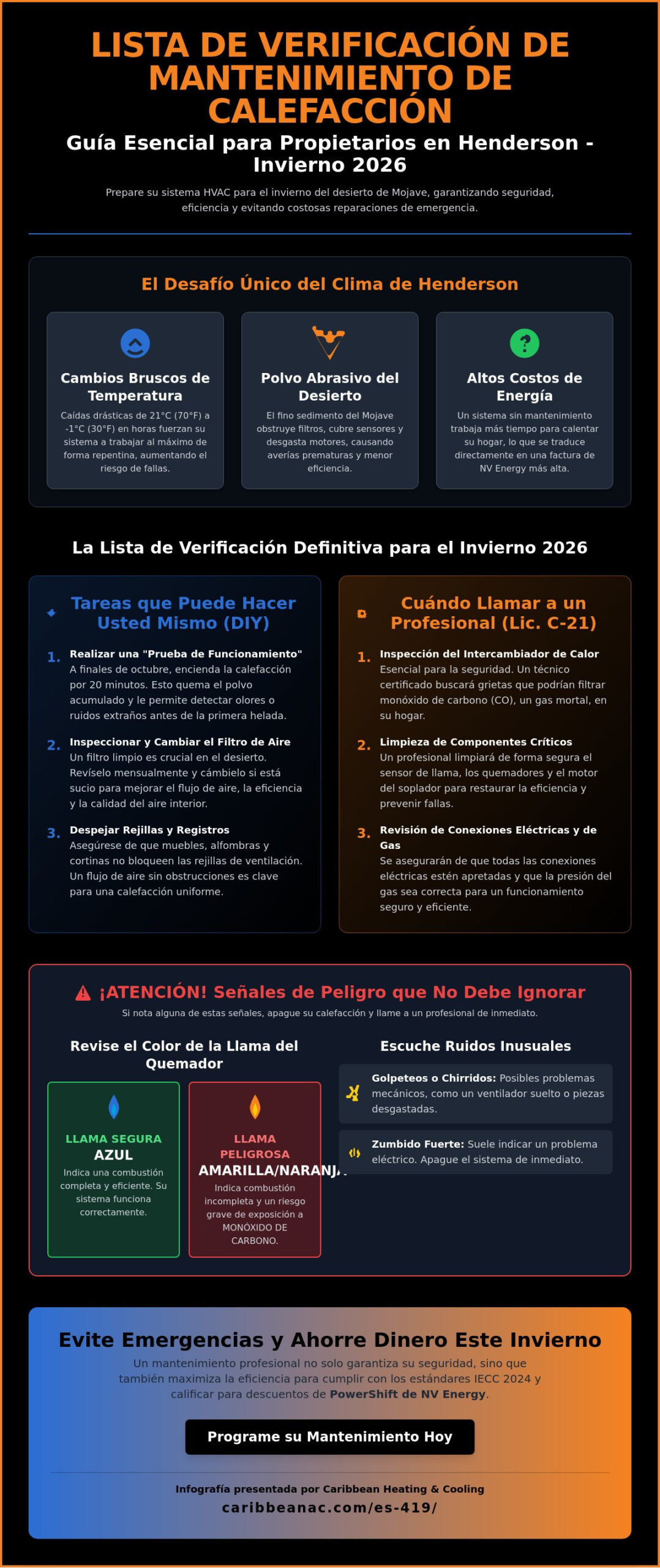 La Lista de Verificación Esencial para el Mantenimiento de la Calefacción en Invierno para Propietarios de Viviendas en Henderson (2026)