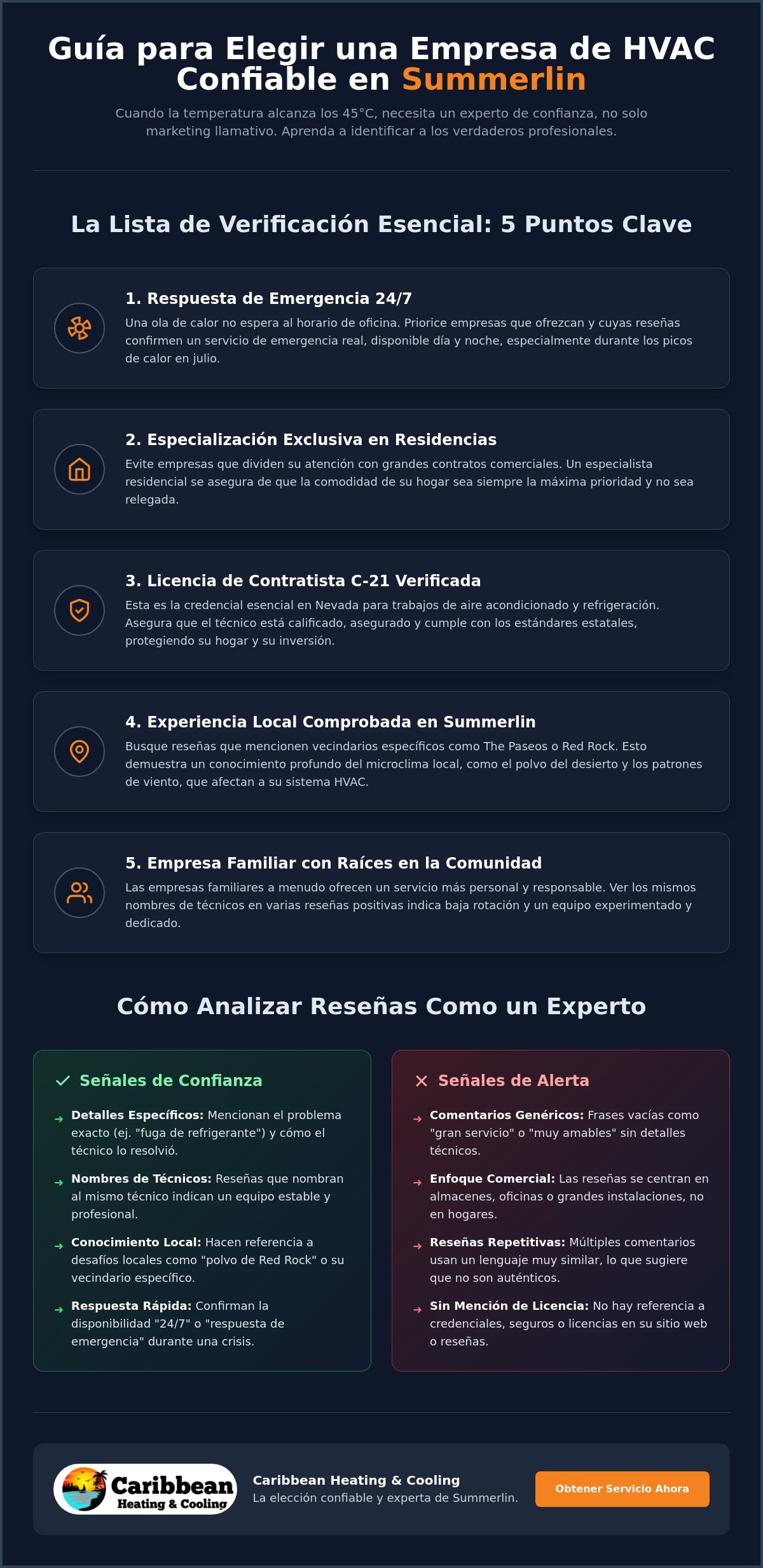 Reseñas de empresas de HVAC confiables en Summerlin: Encontrando el mejor soporte para su hogar
