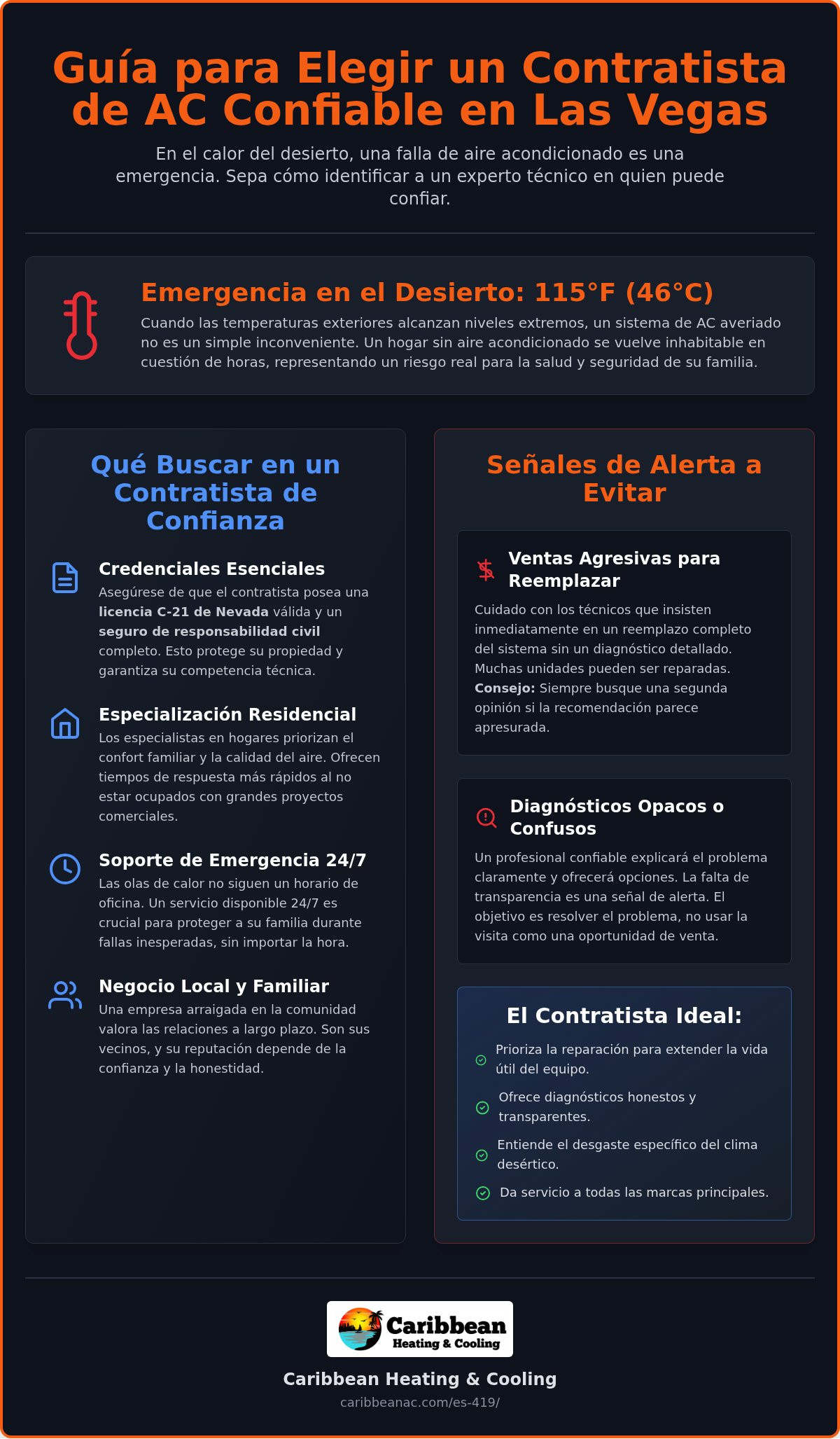 Contratista de Reparación de Aire Acondicionado Residencial en Las Vegas: Eligiendo al Experto Local Correcto (2026)