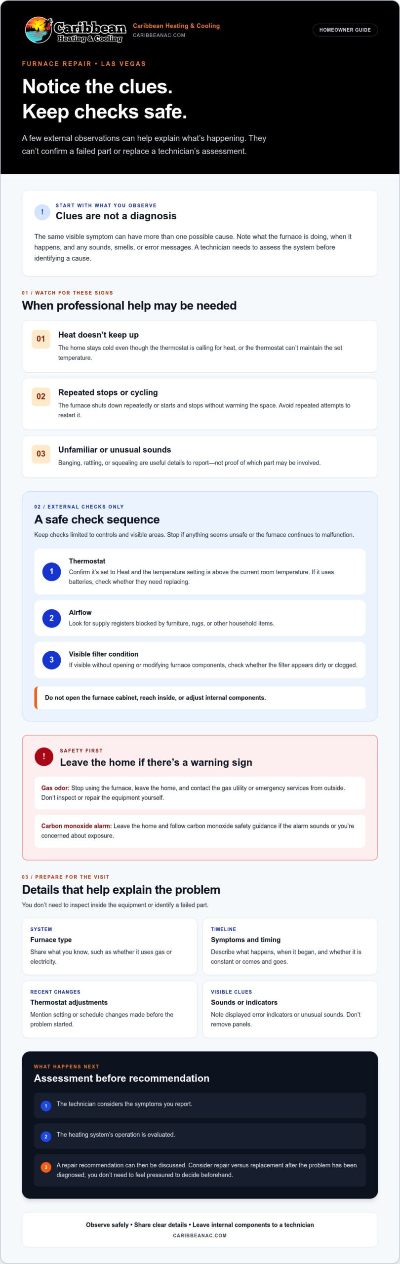 Furnace Repair in Las Vegas: Warning Signs, Safe Checks, and Next Steps
